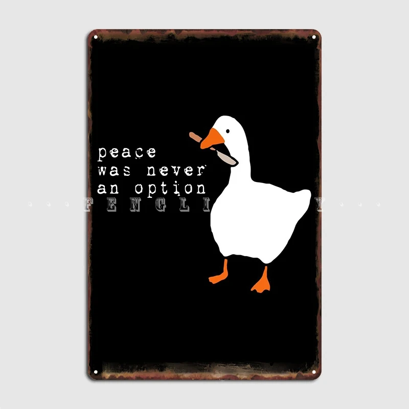 

Peace Was Never An Option Metal Sign Design Cinema Garage Cave Pub Mural Painting Tin Sign Posters