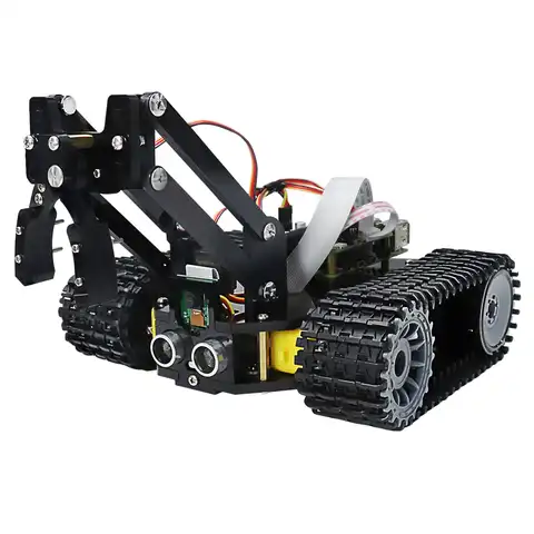 Freenove набор танков-роботов для Raspberry Pi 4 B 3 B + B A +, гусеничные шасси, шарики, отслеживание линий, обход препятствий