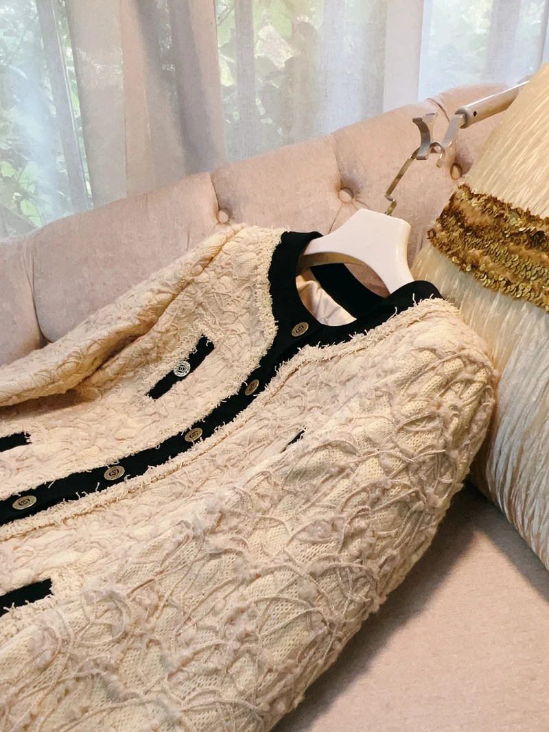 lingzhiwusis французский дизайн вязаный шерстяной топ контрастного цвета винтажная