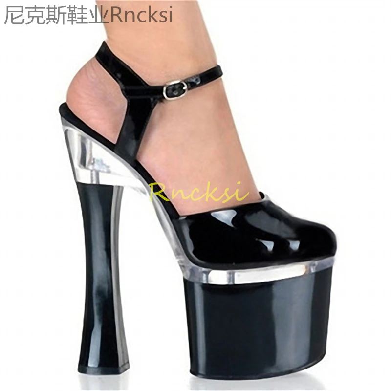 

Women's summer stiletto high-heeled dancing shoes with Baotou cool boots with one buckle and open toe ultra-high-heeled sandals