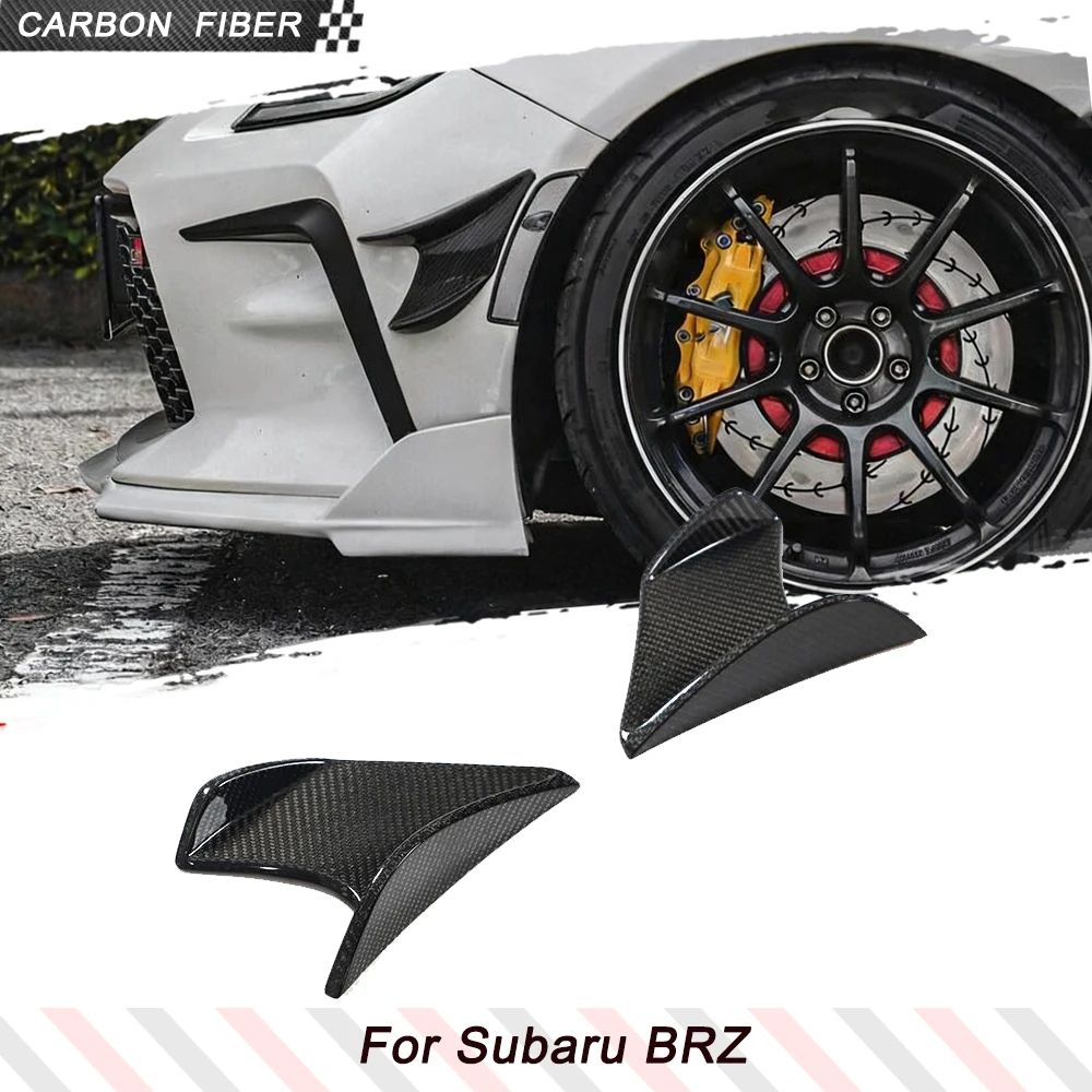 Фото Передний бампер автомобиля из углеродного волокна, сплиттеры для Subaru BRZ 2022 2023, передние боковые сплиттеры автомобиля, клапаны, фартук, плавники, отделка №1
