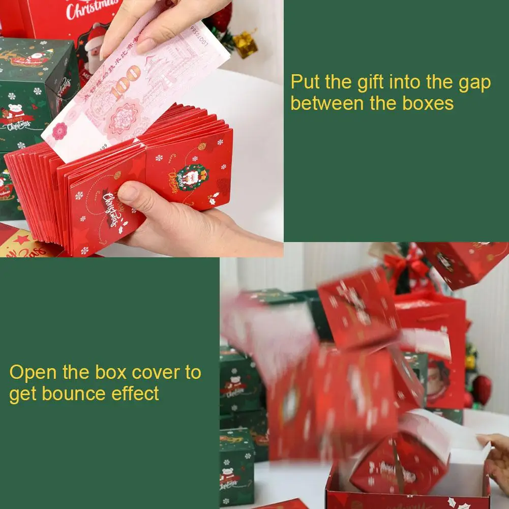 2024 креативная коробка для прыжков Рождественская сюрпризов Подарочная взрыв