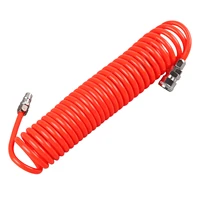 pu lexible spring pipe 6m 9m od 8mm x id 5mm flexible pu recoil hose tube for compressor air tool collocation fittings