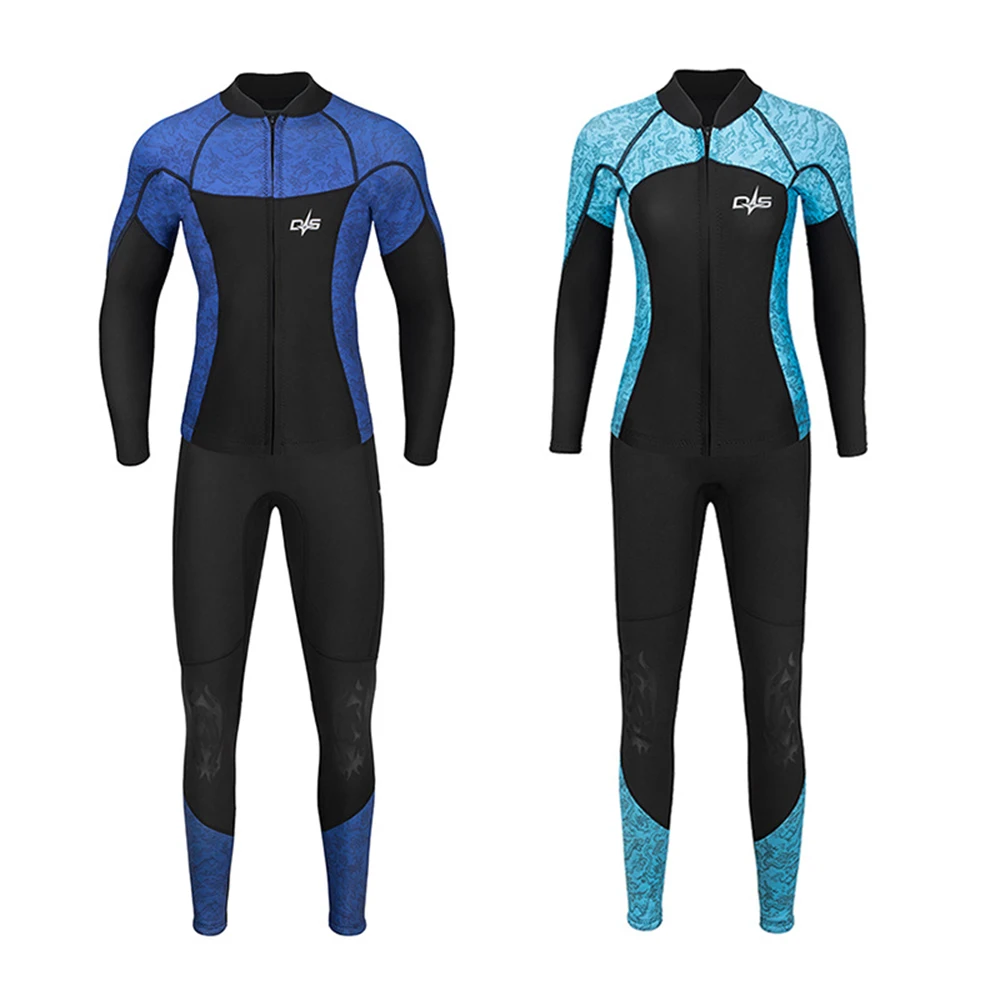 New 3MM Neoprene Wetsuit Fashion Men's And Women's Split Long-Sleeved Tops Warm And Cold-Proof Snorkeling Surfing Wetsuits