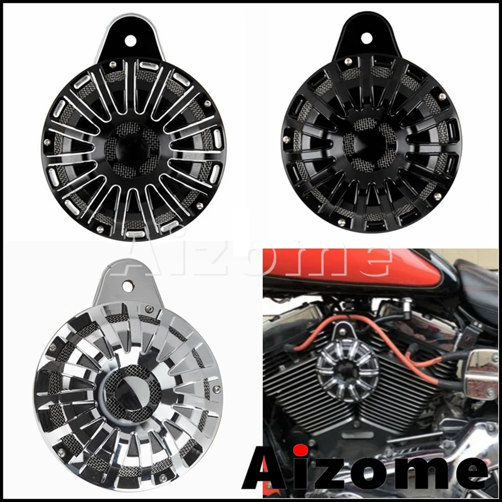 

3Colors Motorcycle Horn Cover Billet Aluminum Speaker Assembly For Harley Big Twin Big Twin 1991-2017 Sportster XL 2007-2018