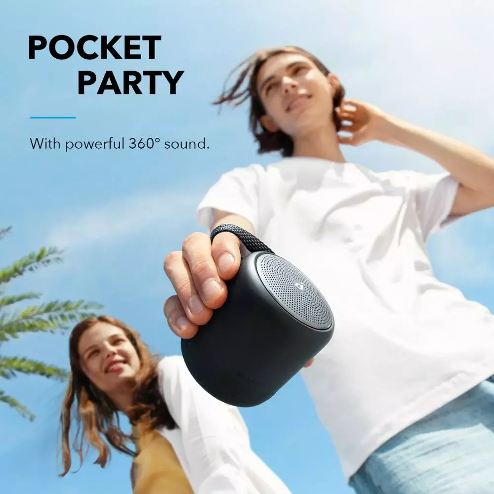 

2023 An-ker Soundcore Mini 3 Bluetooth Speaker, BassUp and PartyCast Technology, USB-C，Waterproof IPX7，and Customizable EQ a