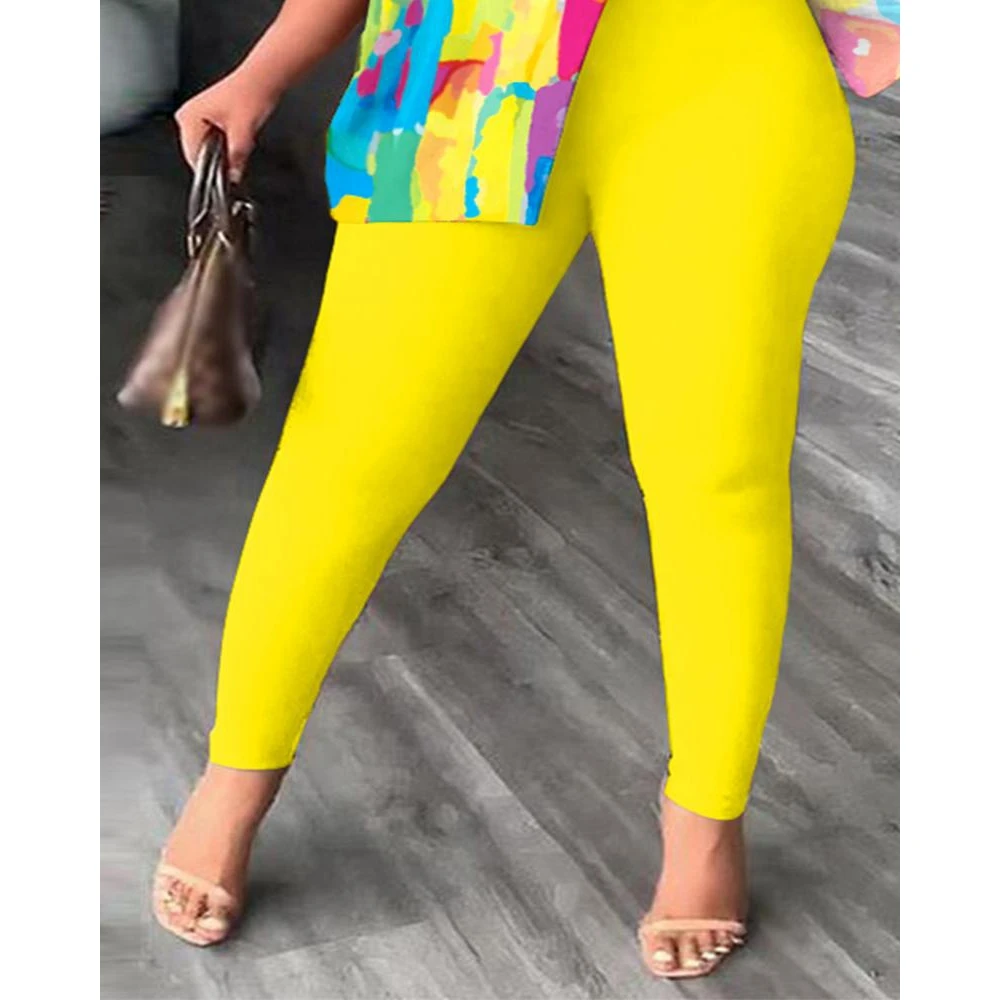 Summer Women Tie Dye Print Split Hem Skew Neck Short Sleeve Top & Pants Set Causal Streetwear 2023 Two Pieces Suit y2k Clothes