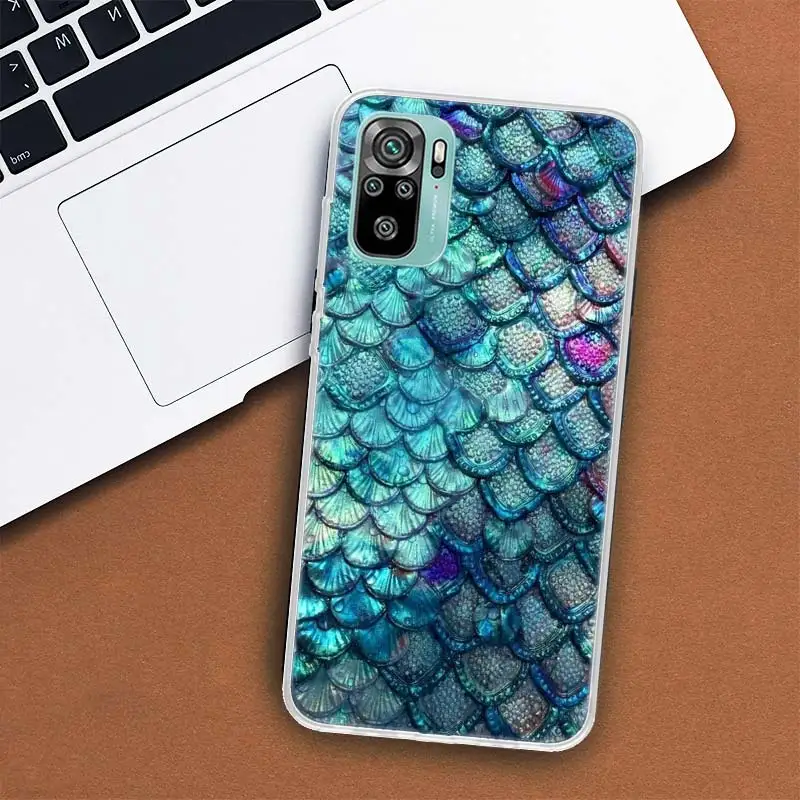 Чехол для телефона с изображением рыбьей чешуи Xiaomi Poco M3 M4 M5 M5S X3 GT X4 F6 X5 X6 Pro F5 F4 F3 F2 F1