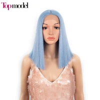 top model synthetic lace wigs for women short bob wig cosplay straight ombre blonde synthetic lace front wig heat resistant hair