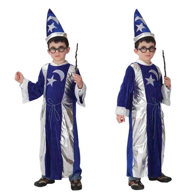 

Medieval Halloween Cosplay Costumes For Kids Boys Sexy The Wizard Dress Children Cartoon Movie Role-play Clothing
