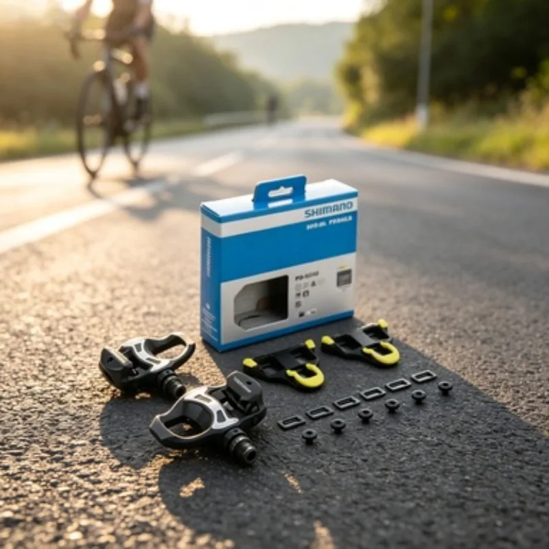 Фото Педали SHIMANO 105 PD-R7000 SPD-SL, карбоновые, для шоссейных велосипедов, с ультраширокой платформой, эффективная передача энергии, система фиксации. №4