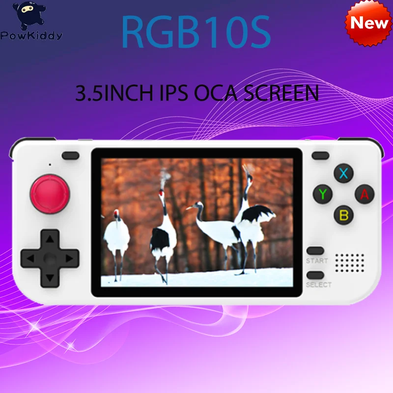Powkiddy RGB10S New 3.5Inch IPS OCA Full Fit Retro Mini Game Players RK3326 Support WIFI Open Source Linux Portable Game Console