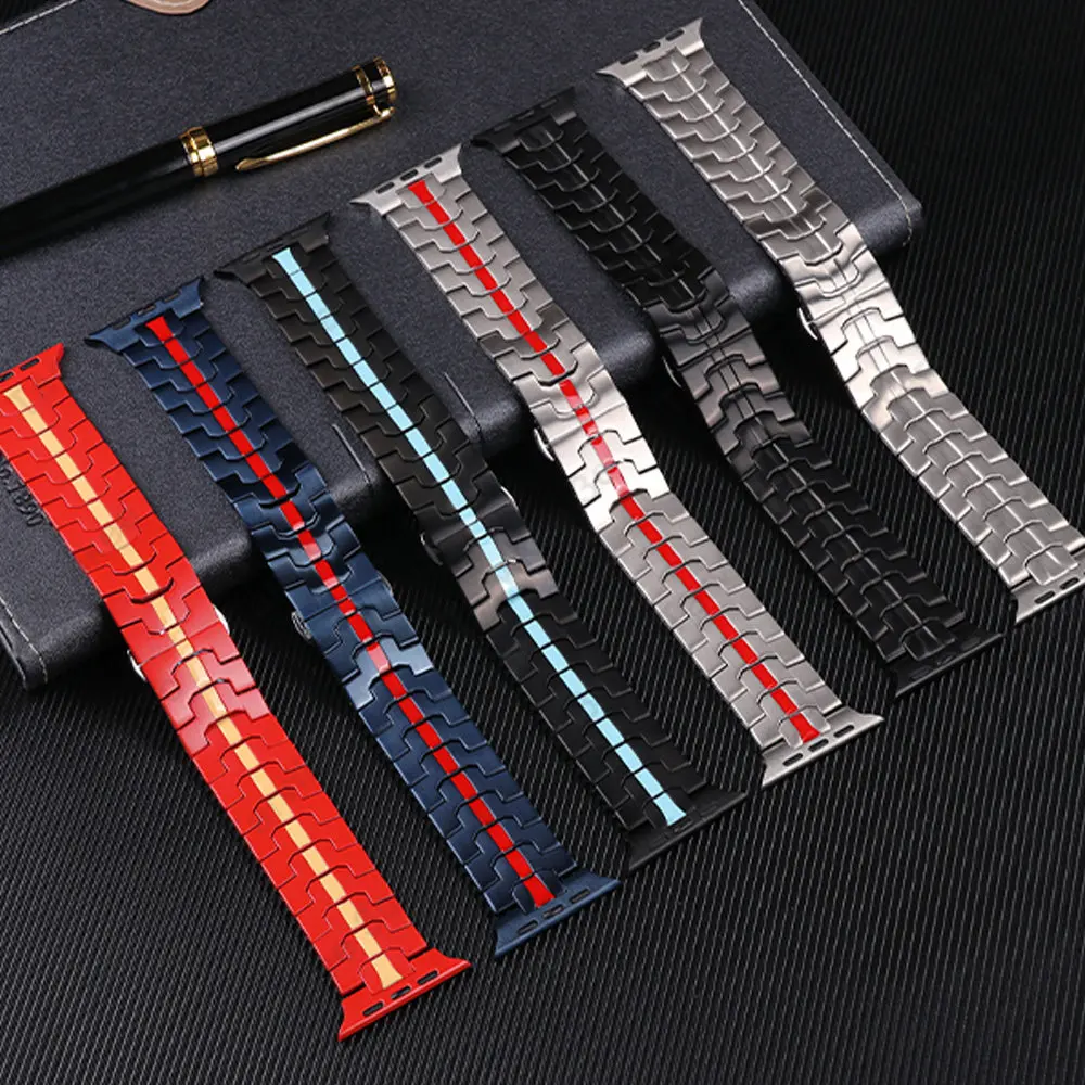Stainless Steel Strap for Correa Apple Watch Series 8 ultra 49mm 45mm Bracelet Metal Band for Iwatch 7 6 5 4 44mm 40mm Watchband