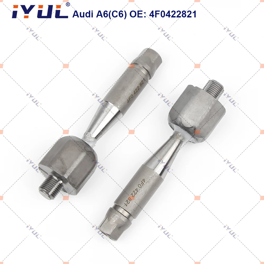 

IYUL Pair Front Axle Inner Steering Tie Rod Ends For Audi A6 4F2 4FH 4F5 A6L C6 4F0422821 4F0422821D