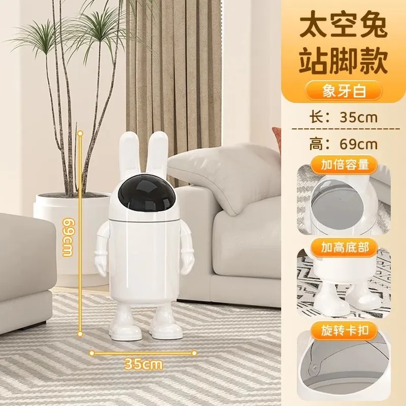 

Милый мусорный бак в форме астронавта для дома, гостиной, офиса, большой емкости, раскладной стиль, мусорное ведро для спальни, кухонные аксессуары