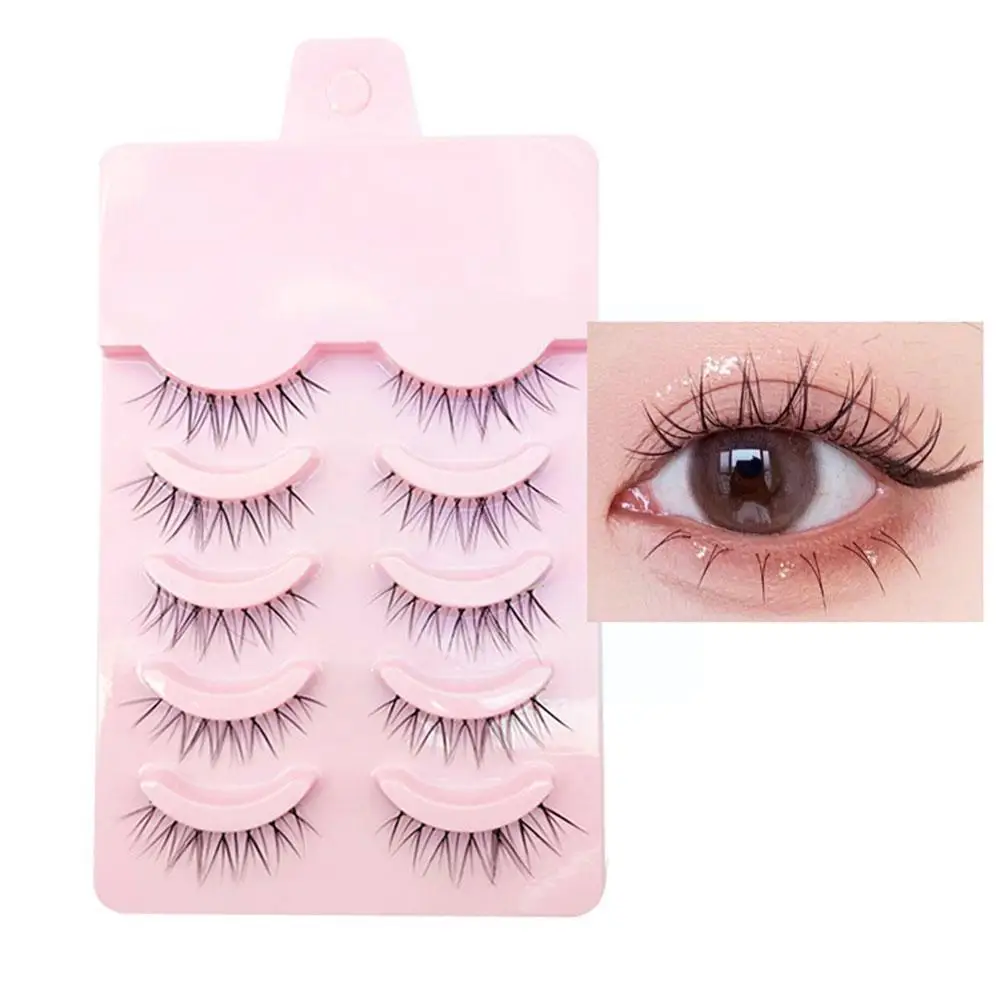 

5 Pairs False Eyelashes Natural 3D Dense Curved Curled Portable False Eyelashes Tools Extension Eye Eyelash Makeup R9Q1