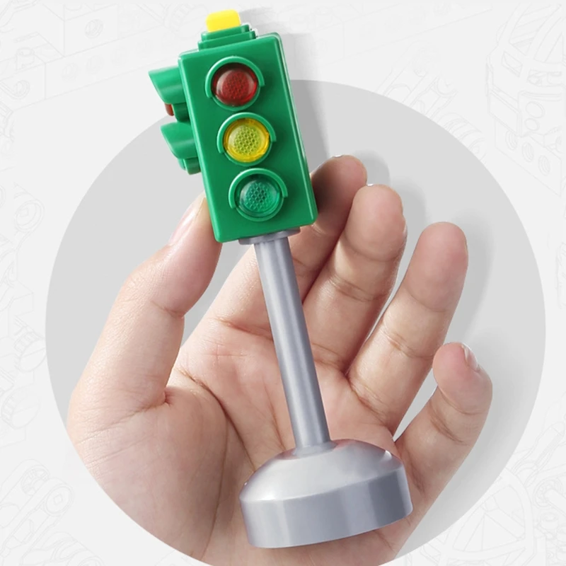 

Kids Interactive Traffic Lamps Portable Daily Skills Educational Toys Relieve Boredom Adjustable Height