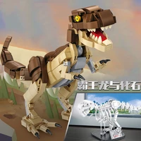 dinosaur toys jurassic park t rex dinosaur world building blocks deformed dinosaur bricks sets boy toys kids gift