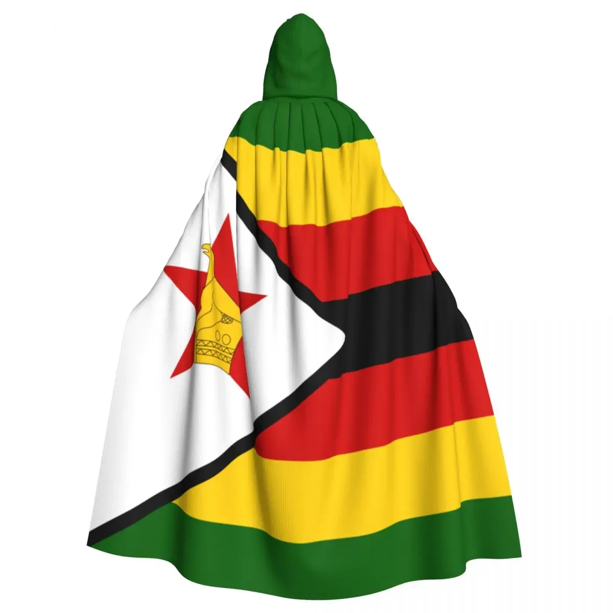 Накидка унисекс с капюшоном и флагом Зимбабве из полиэстера