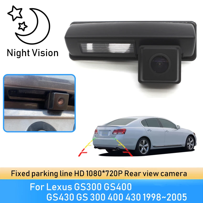 

HD CCD 1080*720 Car Parking Camera Rear View Reversing Back up Camera For Lexus GS300 GS400 GS430 GS 300 400 430 1998~2005