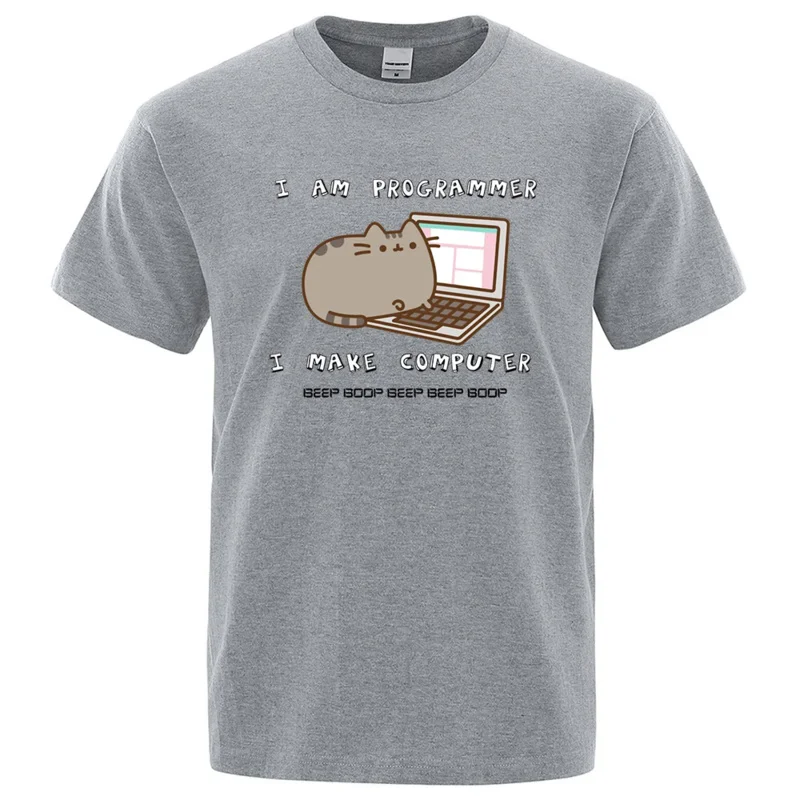 Забавные мужские футболки I Am программатор Make для компьютера футболка в стиле