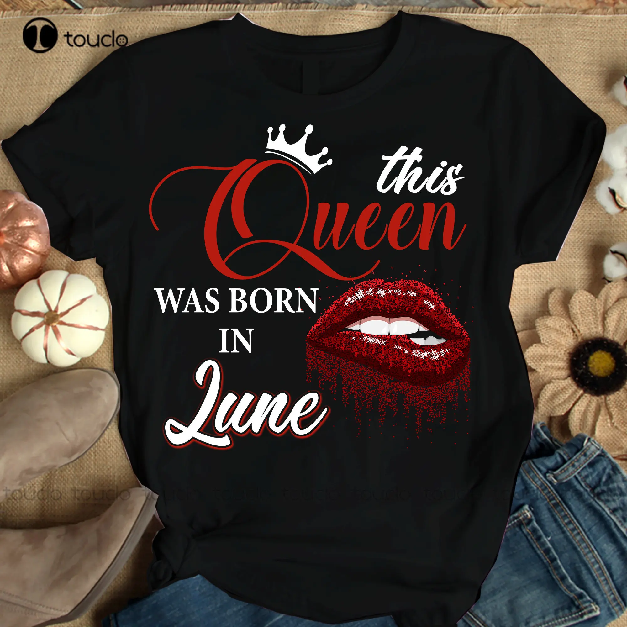 

This Queen Was Born In June Shirts Women Birthday T Shirts Summer Tops Beach T Shirts Womens Shirts For Work Xs-5Xl Custom Gift