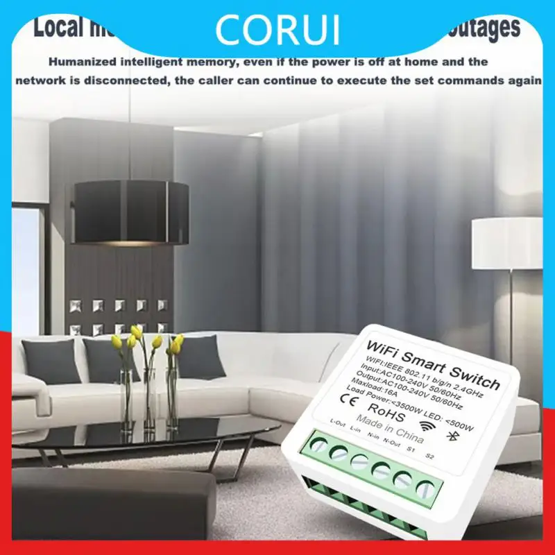 

Voice Control Diy Smart Switch Mini Relay Module App Remote Wifi Mini Smart Switch Timing App Control Wireless Switch