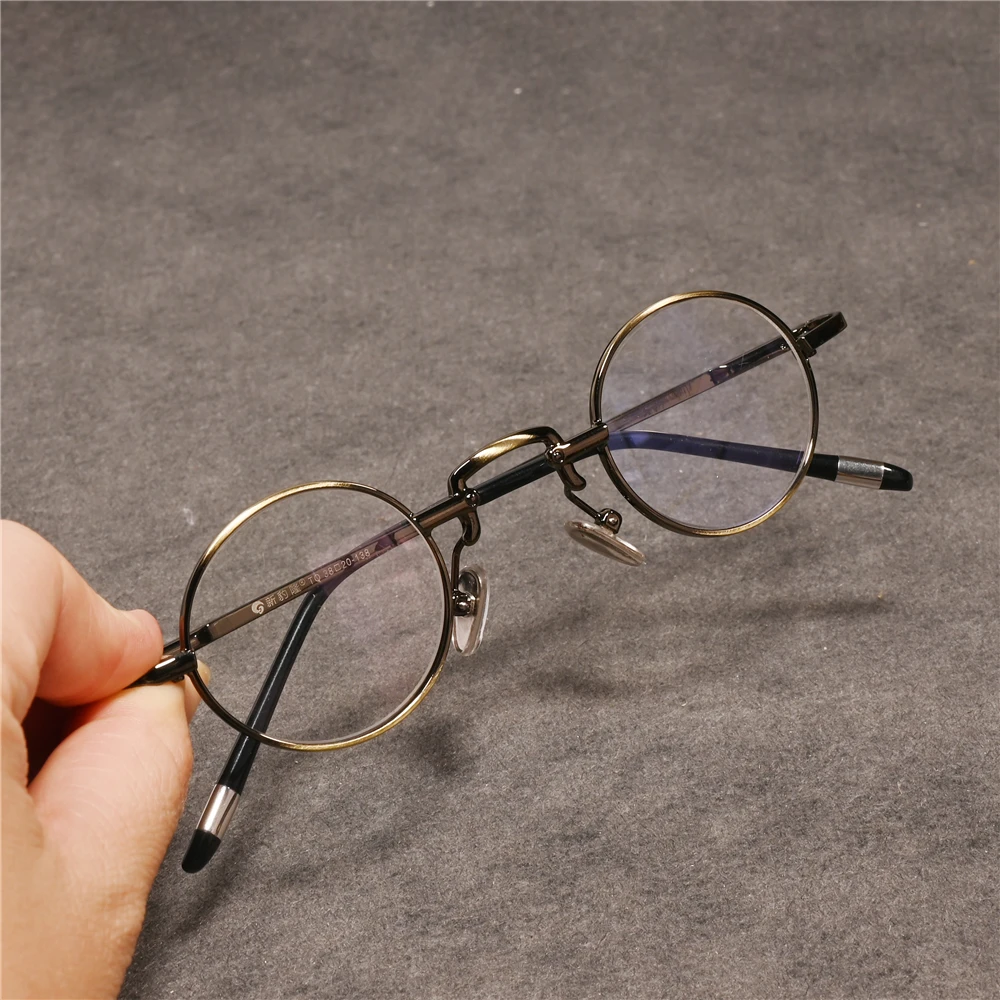 

Vazrobe Small Round Bronze Reading Glasses Male Women Anti Blue Light 0 +100 150 200 250 300 350 Diopter Eyeglasses Frame Nerd