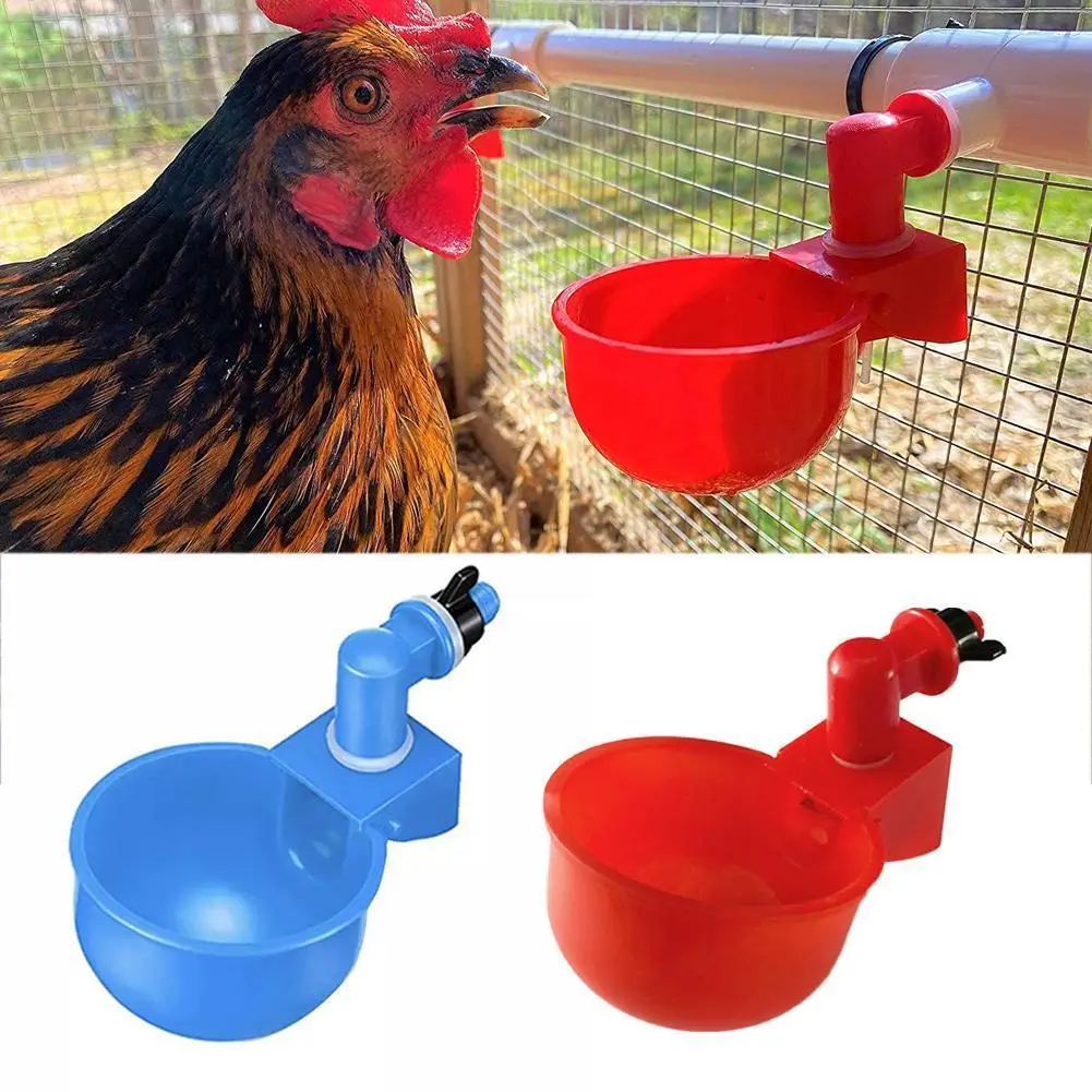 

Automatic Chicken Drinker Quail Hanging Water Cup Nipple Drinking Bowls Feed Birds Water Bowl Drinker Cups for Backyard Poultry