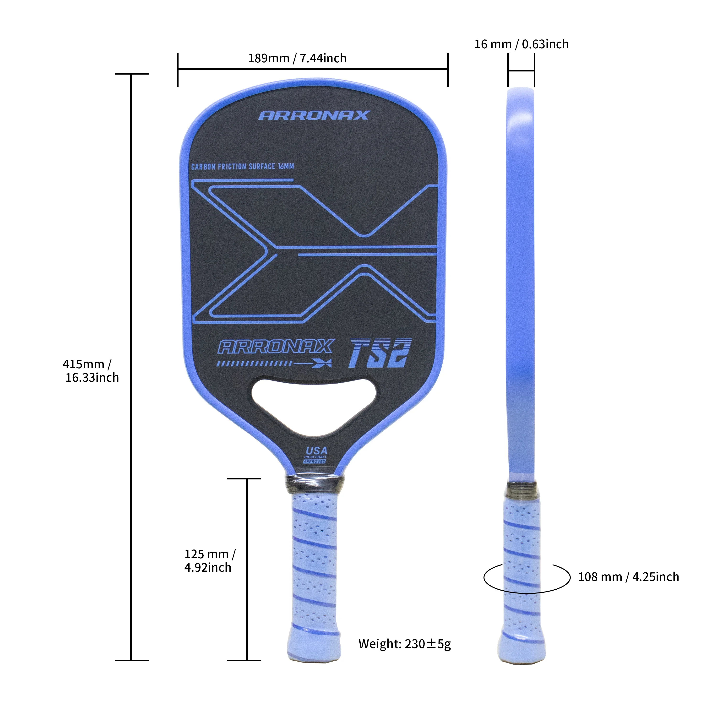 Ракетки Arronax-Pickleball Paddles термоформованное лицо из углеродного волокна