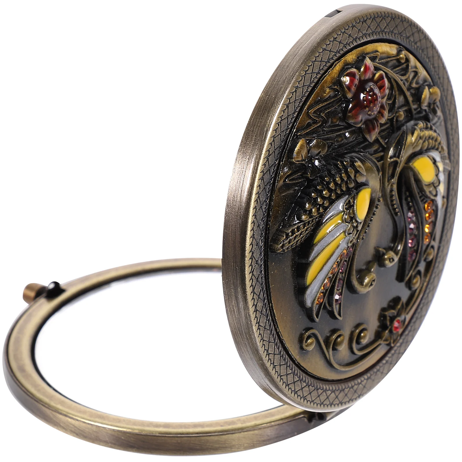 

Vintage Hand Mirror Folding Vanity Gift Travel Makeup Compact Women's