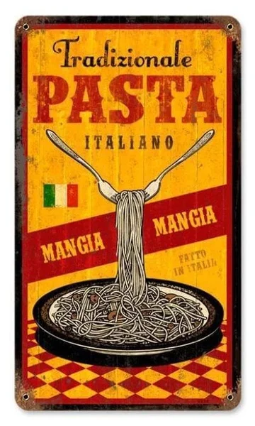 

Vintage Traditional Pasta Metal Sign 1