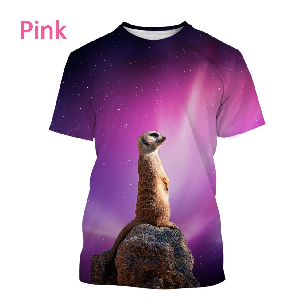 2022 Summer Fashion Mongoose 3D-printed T-shirts Cute Animal