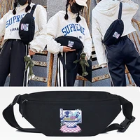 hand pulled noodle print waist bag women simple leisure fashion chest pack ladies crossbody bags casual shoulder pouch 2022 new