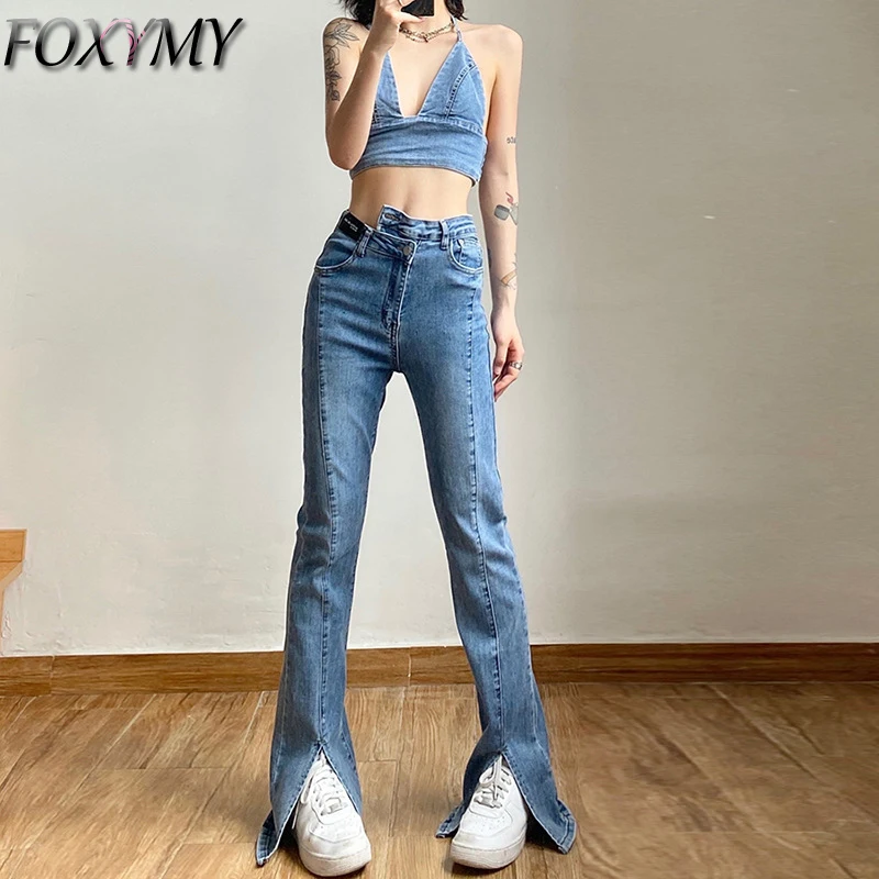 

Vintage High Waist Slim Fit Jeans Pant for Women Streetwear Casual Female Denim Jeans Buttons Zipper Ladies trouser 2022