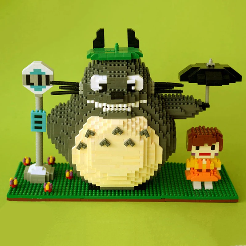 ZMS 3455 аниме Мой сосед Тоторо Кот девочка Зонт животные мини алмазные блоки