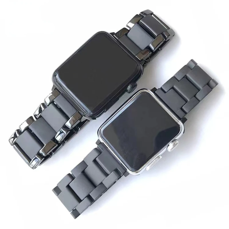 Ремешок керамический металлический для Apple Watch Band 45 мм 41 44 42 40 38