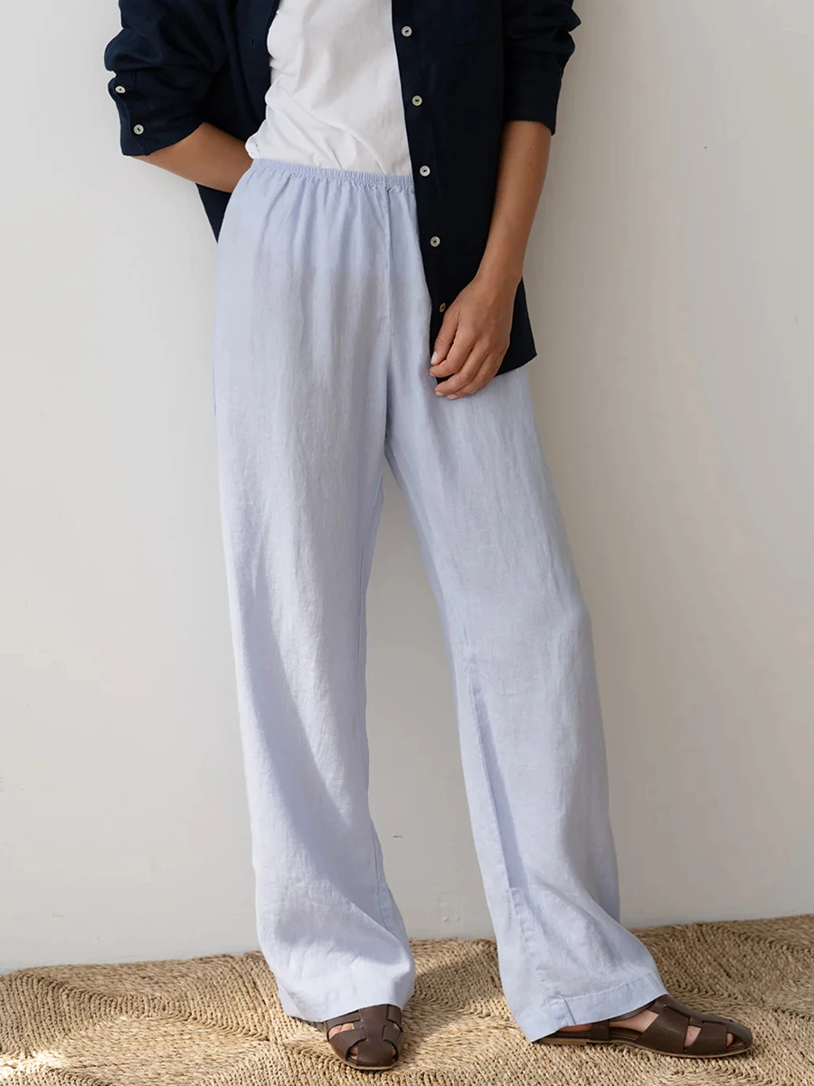 Брюки женские эластичные однотонные Свободные повседневные удобные штаны с
