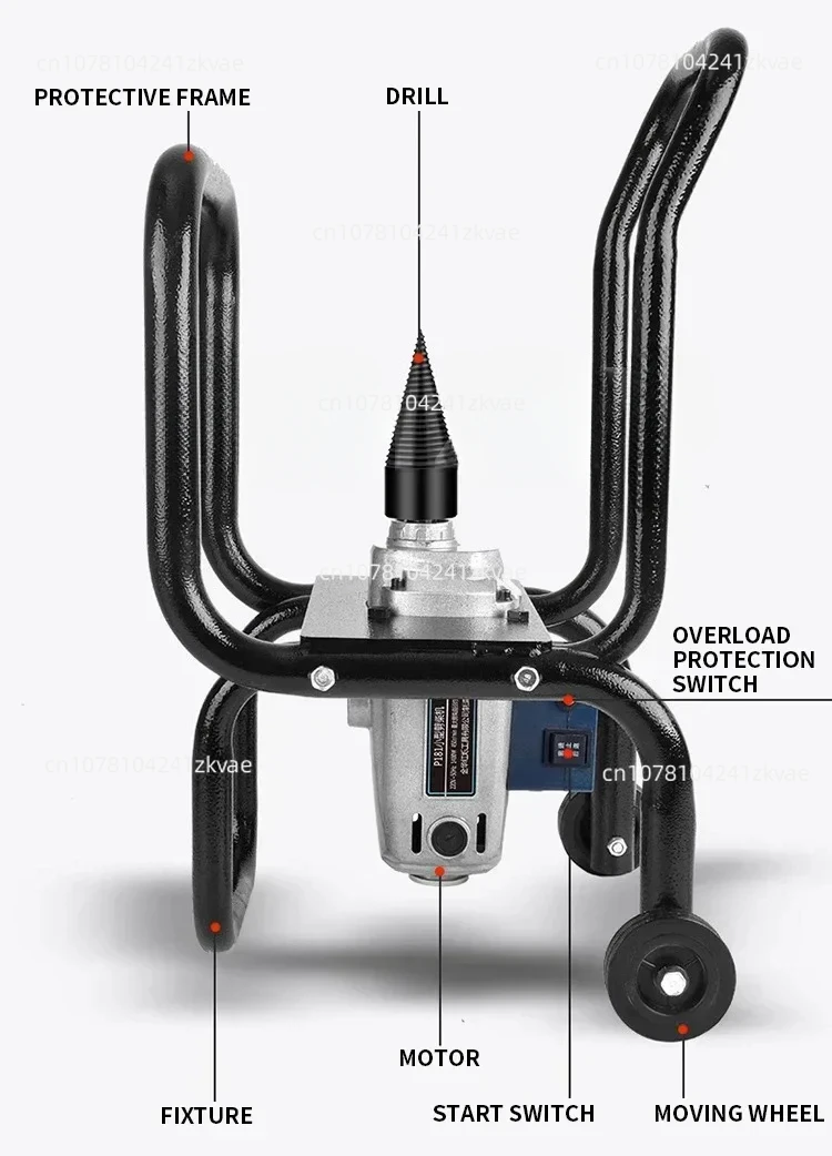 Электрический разделитель древесины бытовой маленький автоматический