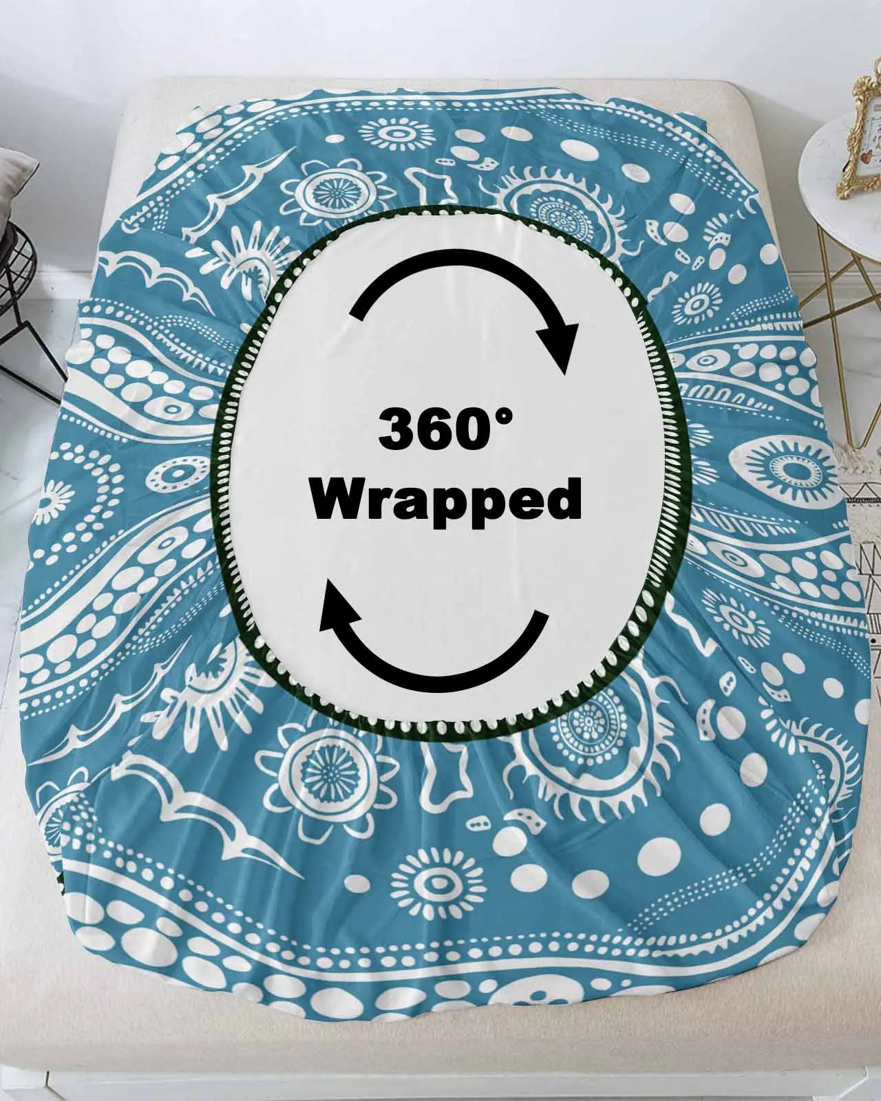 Волна точка граффити абстрактная простыня из полиэстера наматрасник четыре угла