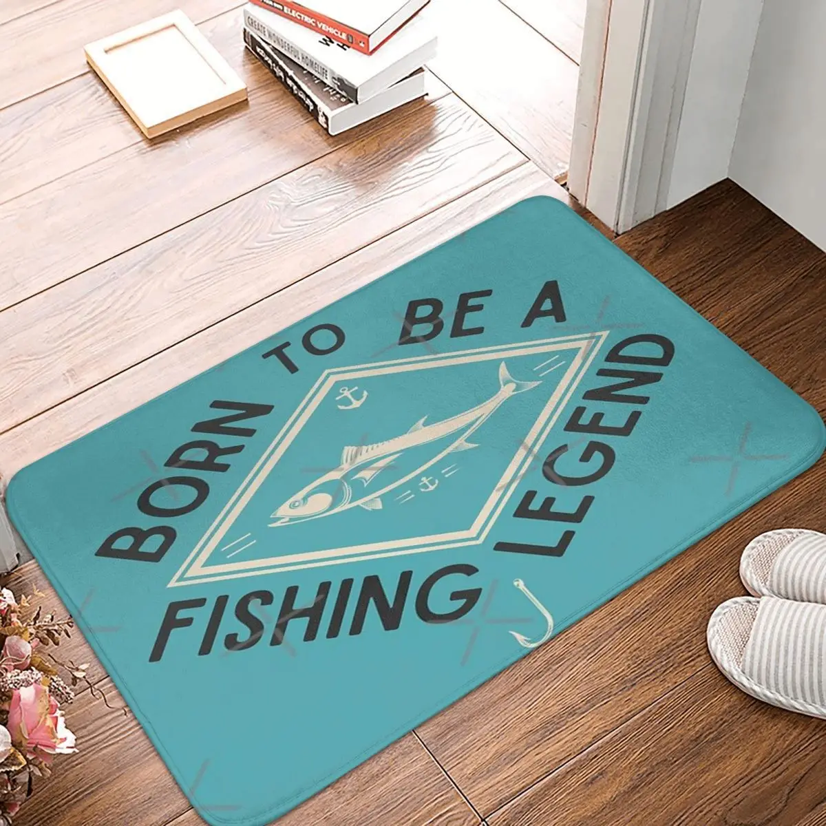 

Коврик Born To Be A Fishing Legend 40x60 см, Полиэстеровые коврики, современные противоскользящие подарки