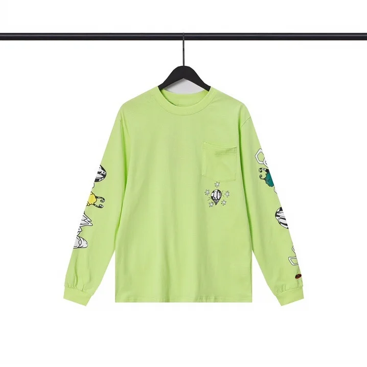 

New 2023 Matty Boy Apple Green Graffiti Long Sleeve T-shirt Unisex Ins