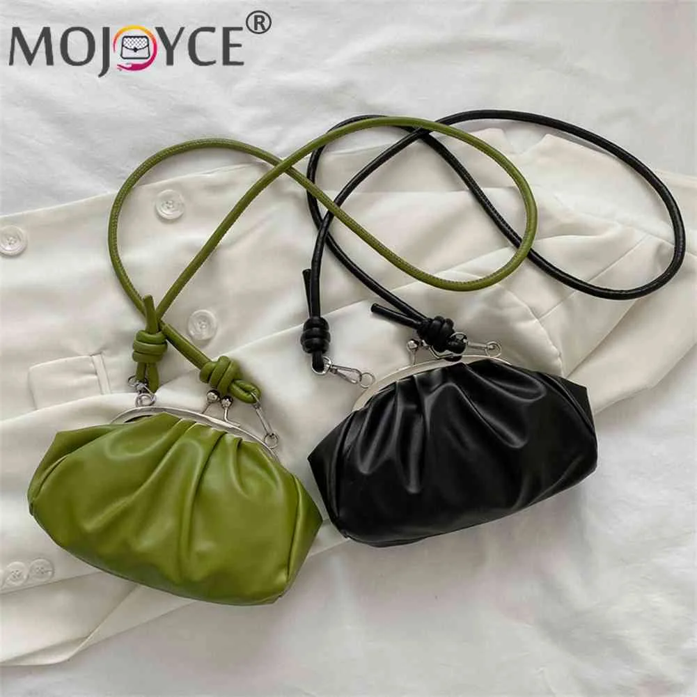 

Простая Сумка-клатч с металлической застежкой, женская сумка-портмоне в форме ракушки, маленький кожаный плиссированный женский кошелек в ...