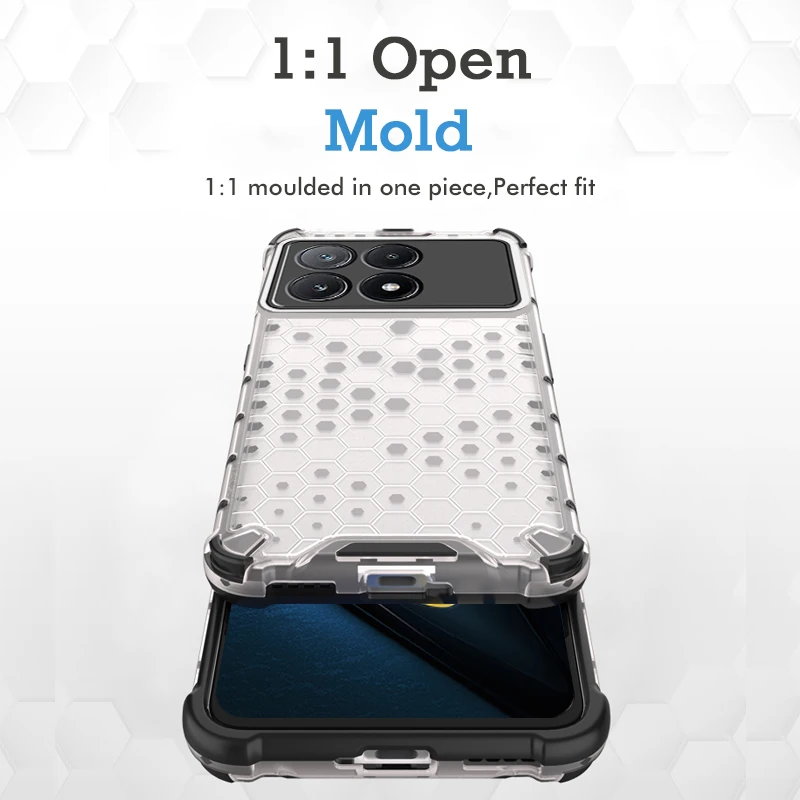 Полупрозрачный задний сотовый чехол для Xiaomi Poco F6 Pro PocoF6 PocoX6 Little X6 X6ProF6Pro 5G