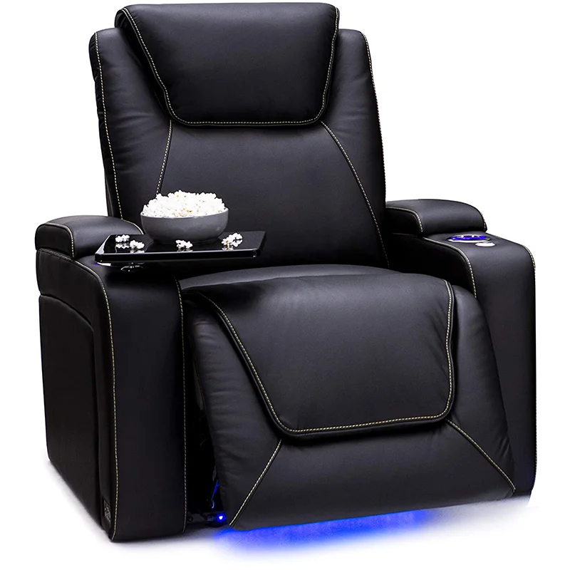 

Powered Heated Massage Recliner Theater Chair, Headrest Home Theater Leather Recline Sofa Chair, Cinema Seats Recliner