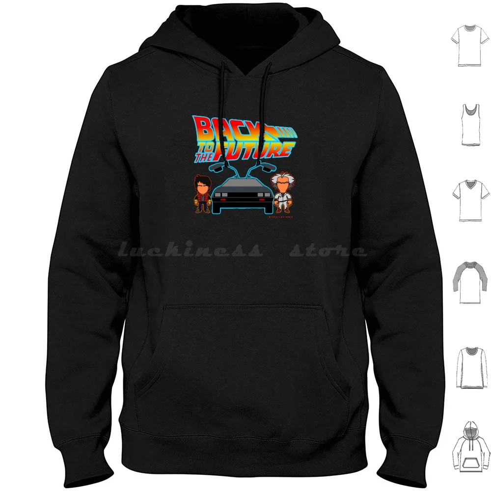 

Back To The Future Cartoon Style Hoodies Long Sleeve Back To The Future Backtothefuture Marty Doc Brown Time Travel 88