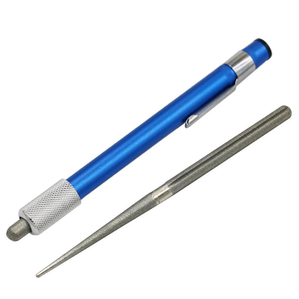 

Multifunctional 400 Mesh Fishing Hook File Diamond Pen Shaped Knife Sharpener