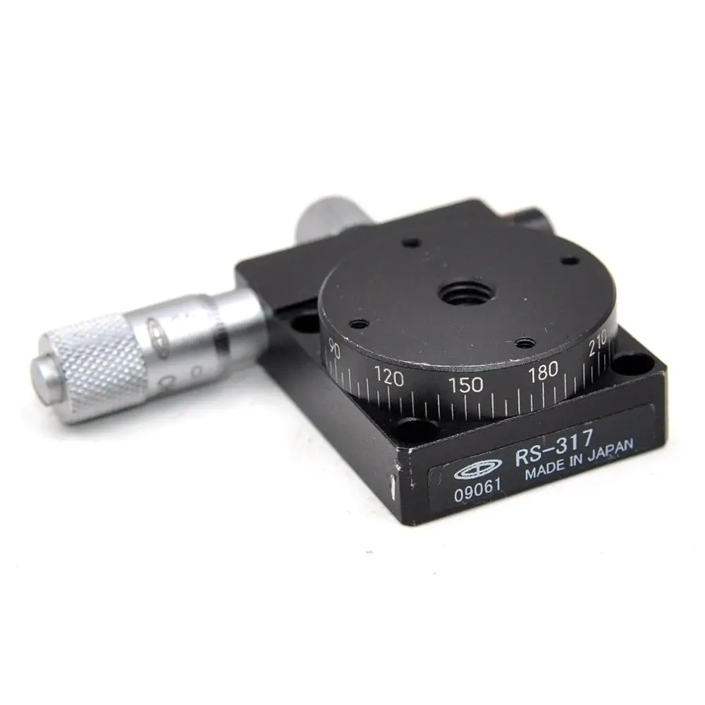 

Transmission type rotary slim stage φ30 CHUO RS-317 optical manual precision rotary table fine adjustment sliding table 30*30mm
