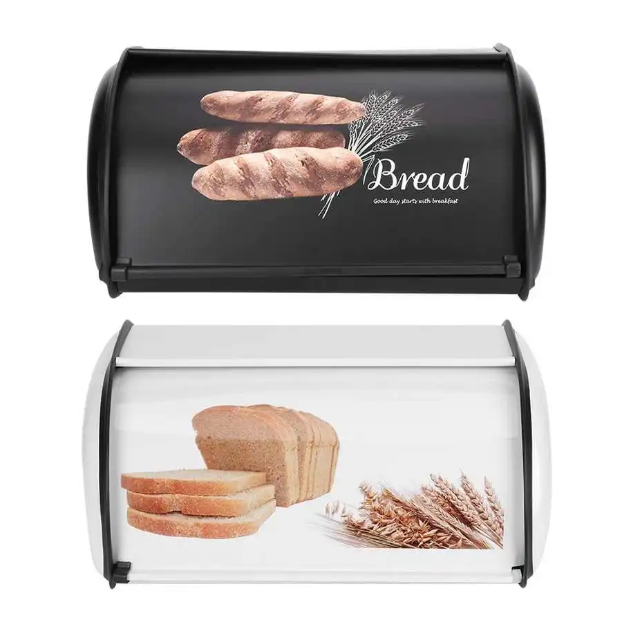 

Supplies Bin Large Holder Box Capacity Container Stainless Bread Storage Organizer Bread Storage Box Kitchen Steel
