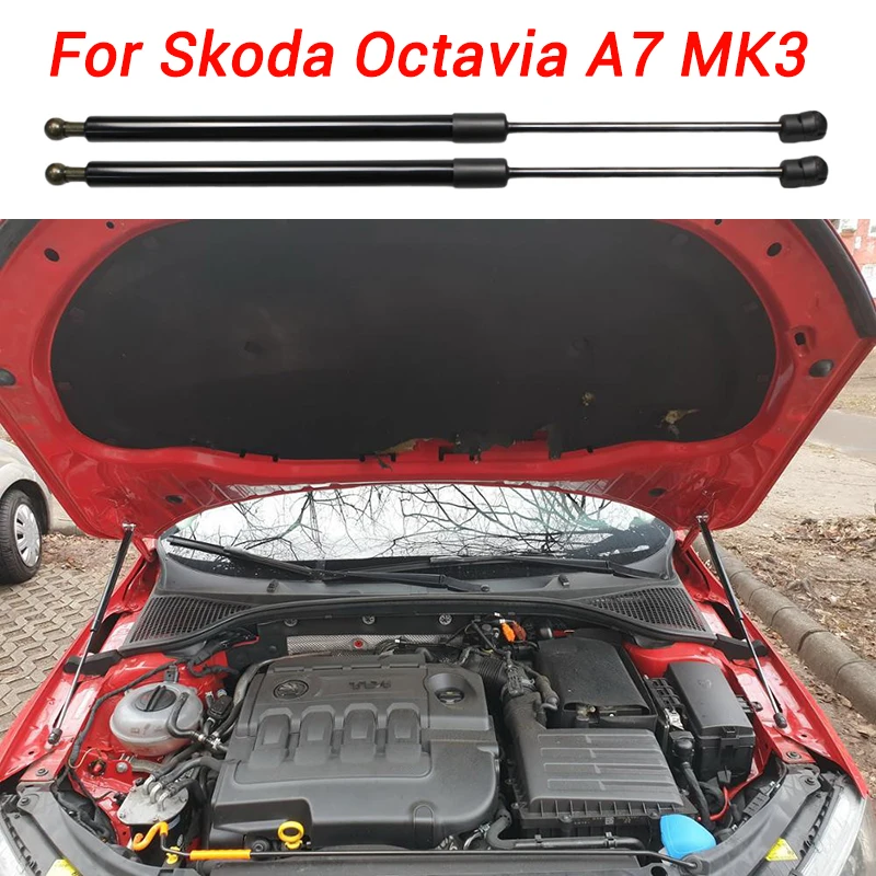 

Qty(2) Strut Bars for Skoda Octavia A7 MK3 2012-2020 Car-Styling Refit Front Bonnet Hood Gas Shock Lift Spring Support Rod Arm